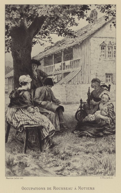 Occupazioni di Rousseau a Motiers da Maurice Leloir