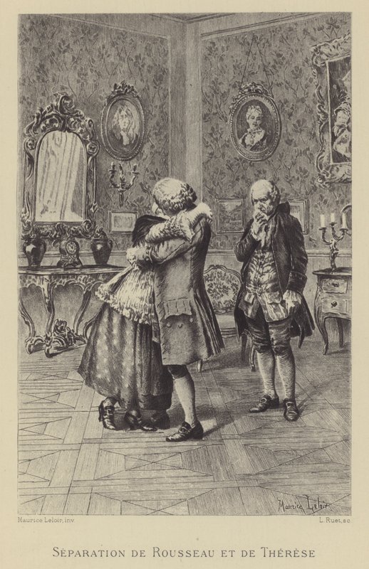 Separazione di Rousseau e Therese da Maurice Leloir