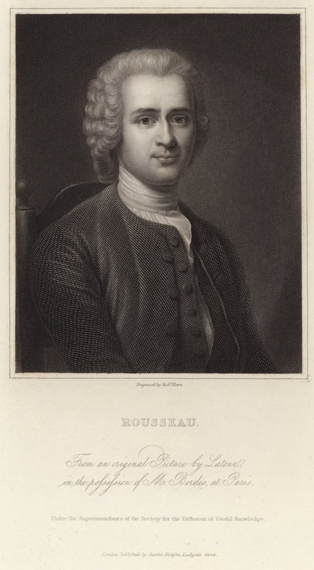Ritratto di Jean-Jacques Rousseau da Maurice Quentin de La Tour