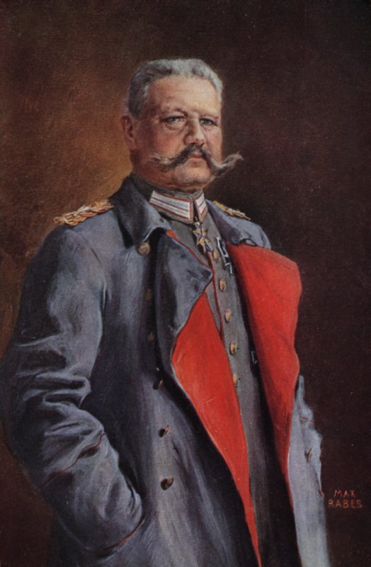 Feldmaresciallo Paul von Hindenburg, comandante dell