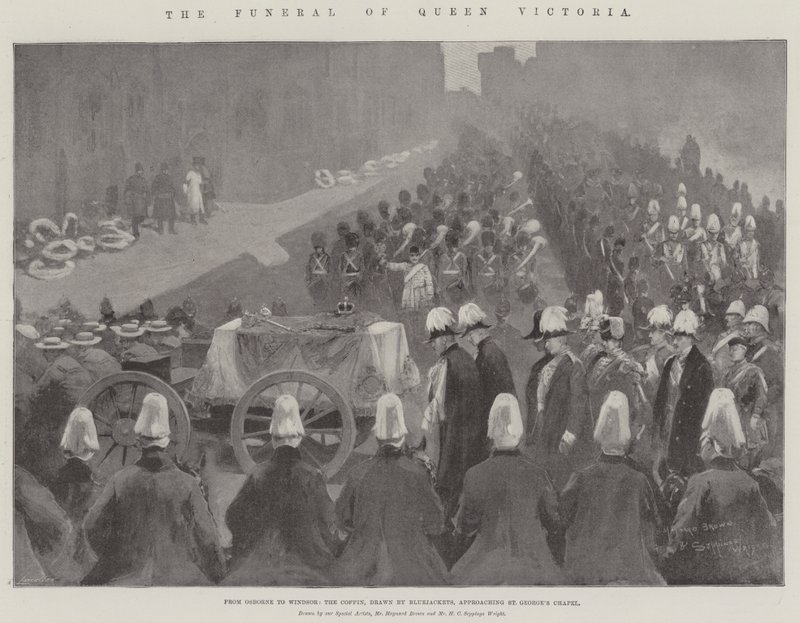 Il funerale della regina Vittoria da Maynard Brown
