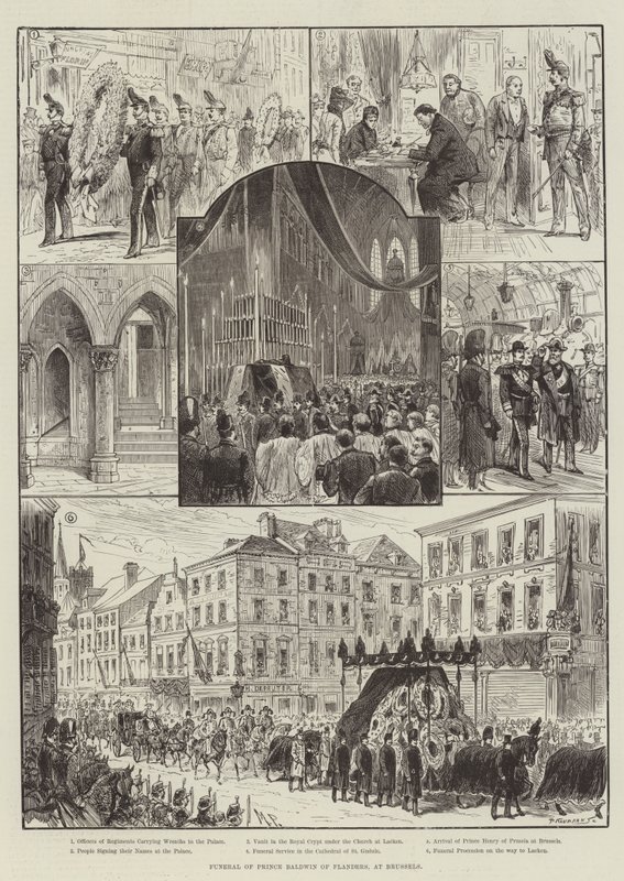 Funerale del Principe Baldovino delle Fiandre, a Bruxelles da Melton Prior
