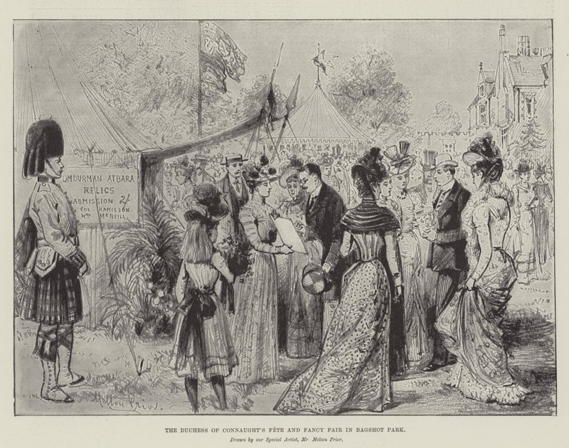 La festa e la fiera di beneficenza della Duchessa di Connaught a Bagshot Park da Melton Prior
