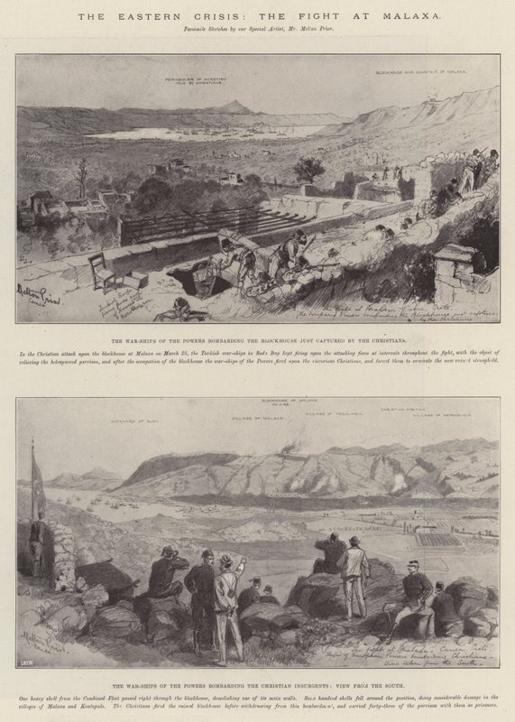 La crisi orientale, la battaglia di Malaxa da Melton Prior