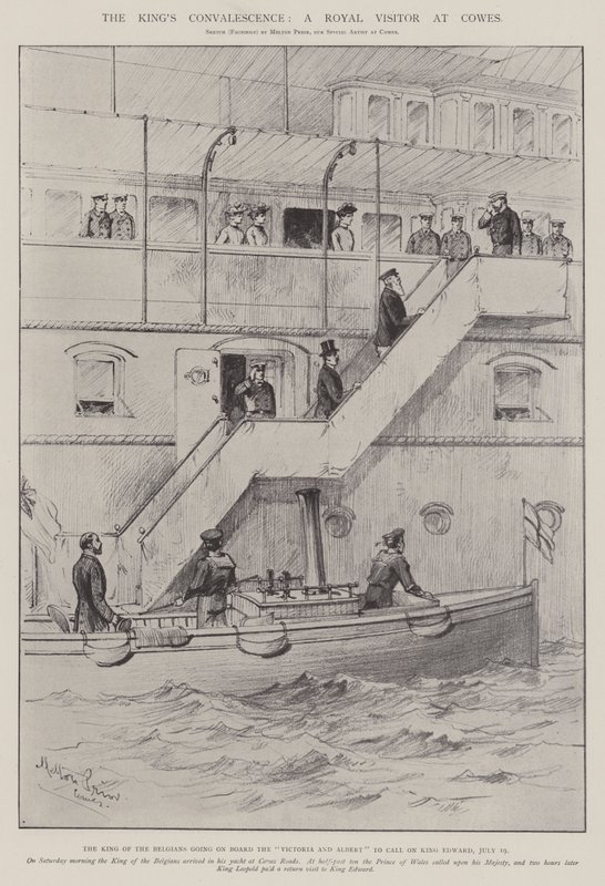 La Convalescenza del Re, un Visitatore Reale a Cowes da Melton Prior