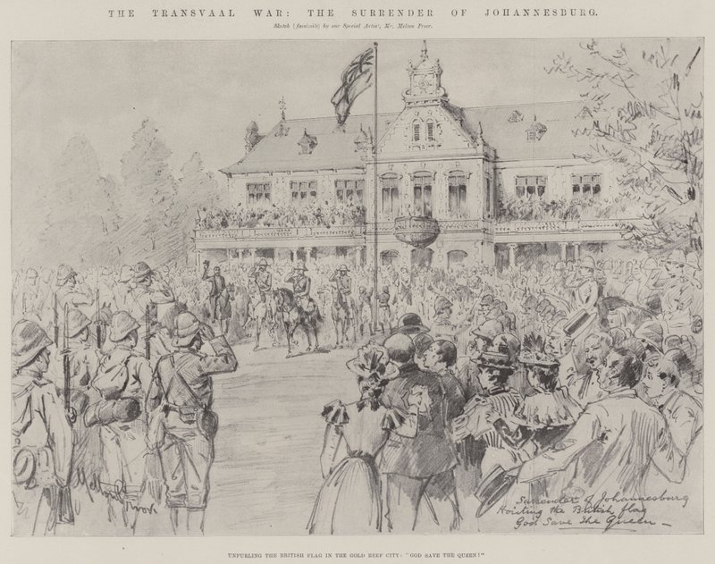 La guerra del Transvaal, la resa di Johannesburg da Melton Prior