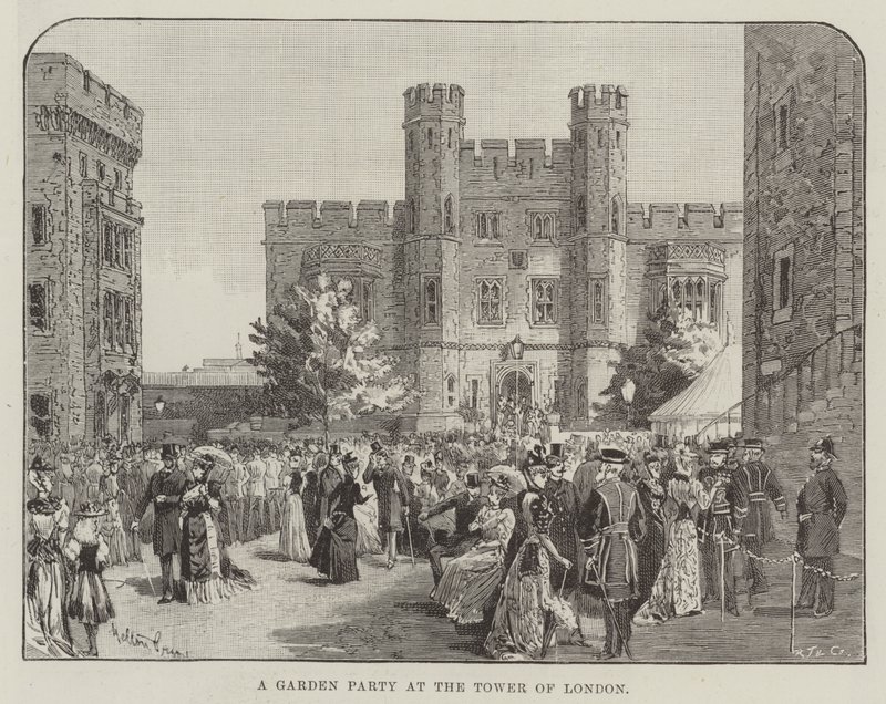 Una festa in giardino alla Torre di Londra da Melton Prior