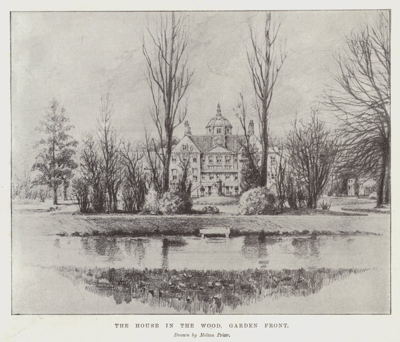La casa nel bosco, fronte del giardino da Melton Prior
