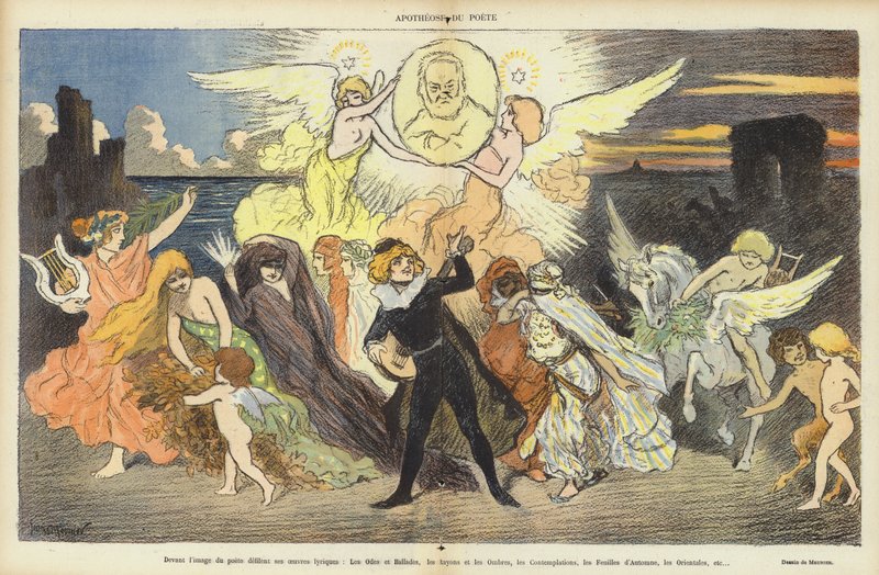 Centenario della nascita di Victor Hugo, illustrazione per Le Rire da Michael Burghers
