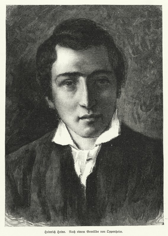 Heinrich Heine, poeta tedesco da Moritz Daniel Oppenheim