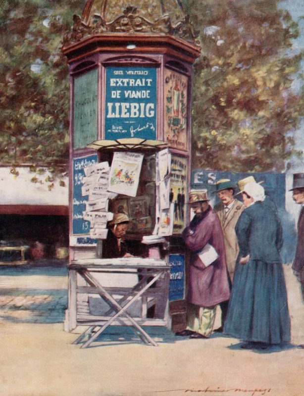 Un chiosco, Parigi da Mortimer Ludington Menpes