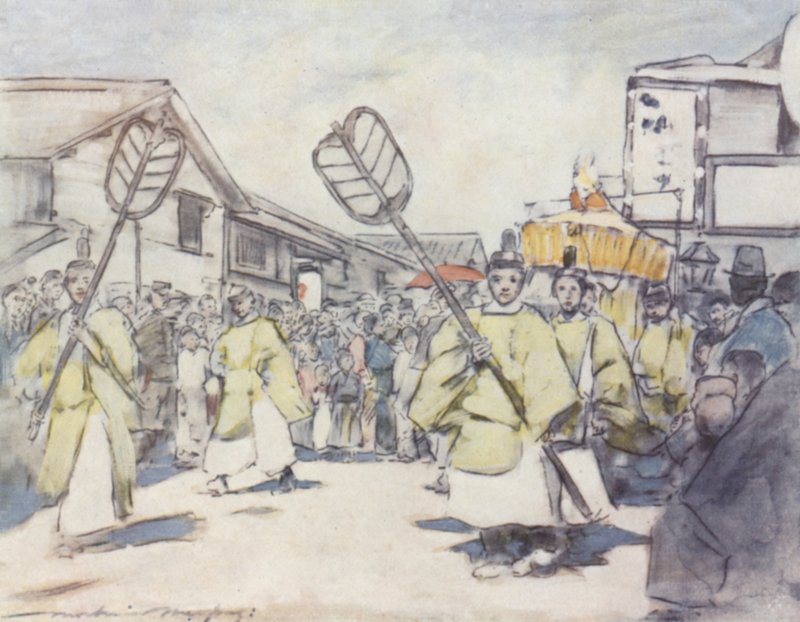 Una processione religiosa da Mortimer Ludington Menpes