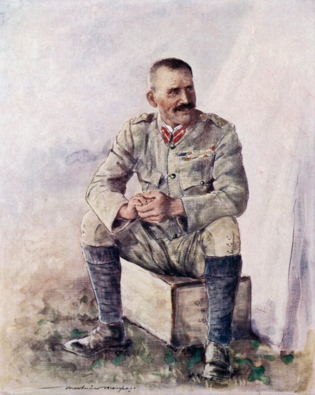 Il tenente generale Hector Macdonald fuori Bloemfontein da Mortimer Ludington Menpes