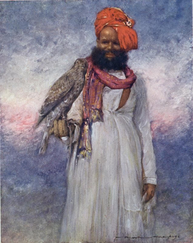 Un falconiere di Rajgarh da Mortimer Ludington Menpes