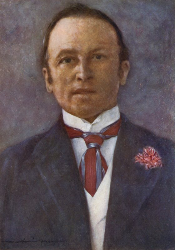 Lord Curzon nel suo studio a Delhi (litografia a colori) da Mortimer Ludington Menpes