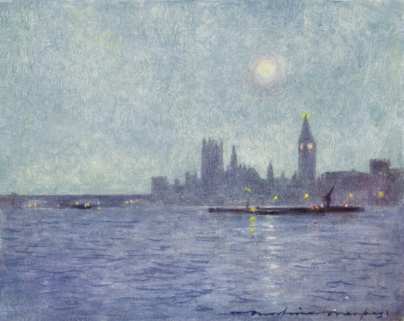 Westminster di notte da Mortimer Ludington Menpes