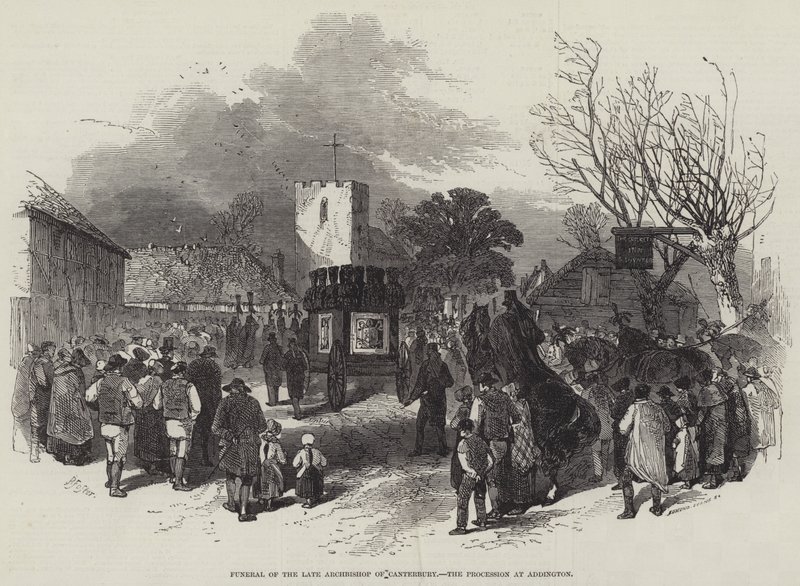 Funerale del defunto Arcivescovo di Canterbury, la processione ad Addington da Myles Birket Foster