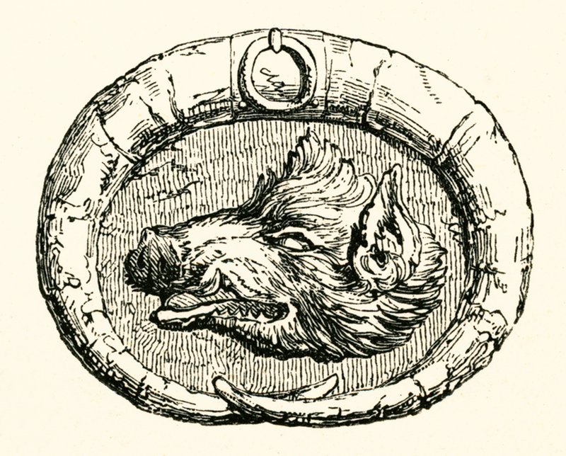 Canto della testa di cinghiale da Myles Birket Foster