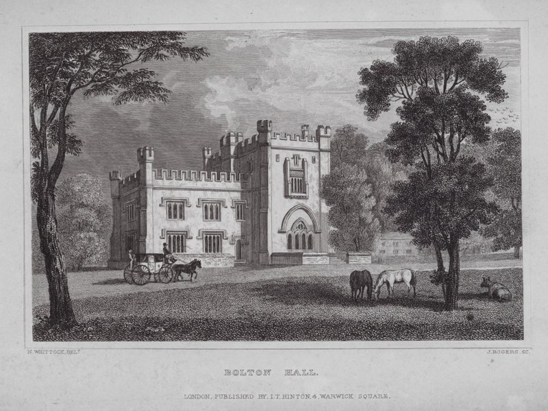 Bolton Hall da Nathaniel (after) Whittock