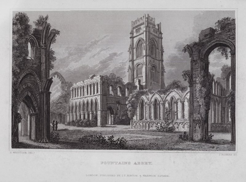 Abbazia di Fountains da Nathaniel (after) Whittock