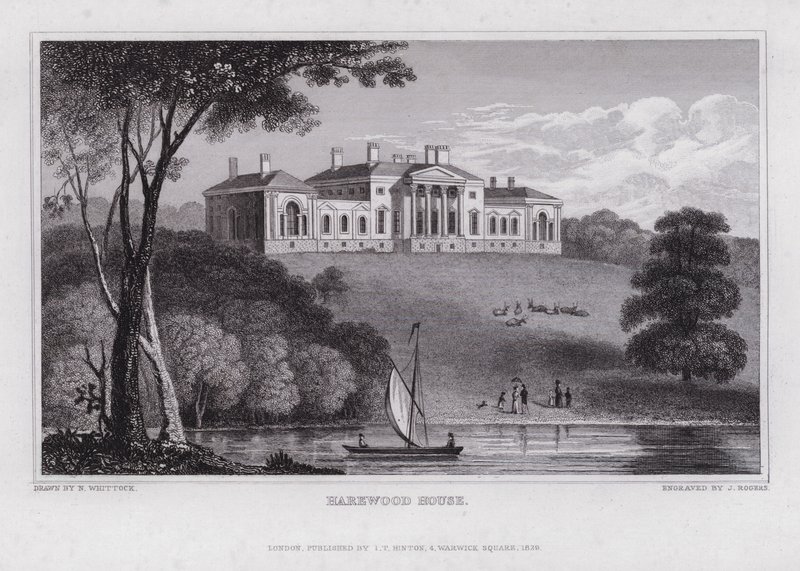 Harewood House da Nathaniel (after) Whittock