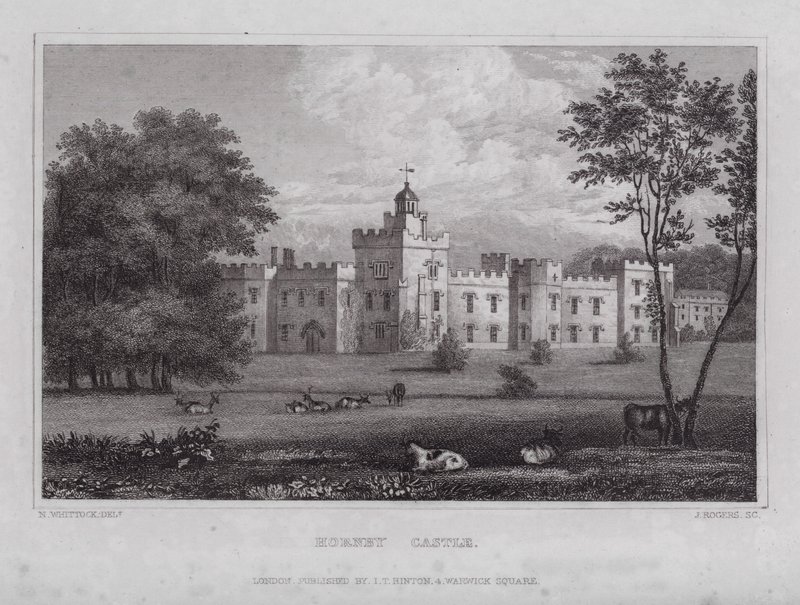Castello di Hornby (incisione) da Nathaniel (after) Whittock