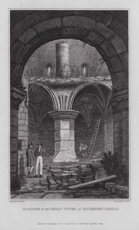Interno della Grande Torre del Castello di Richmond (incisione) da Nathaniel (after) Whittock