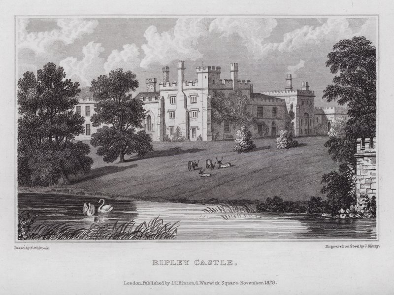 Castello di Ripley da Nathaniel (after) Whittock