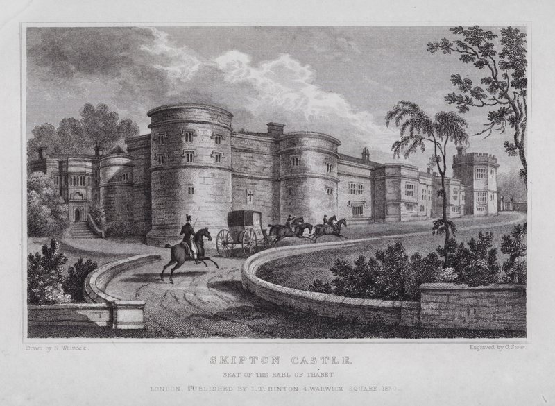 Castello di Skipton, sede del Conte di Thanet da Nathaniel (after) Whittock