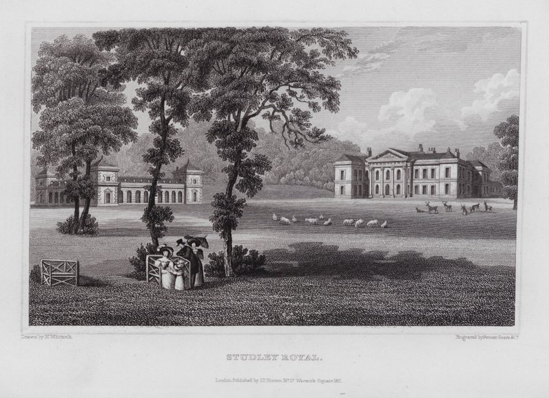 Studley Royal da Nathaniel (after) Whittock