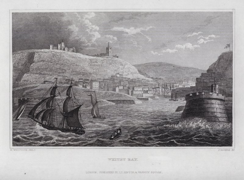 Baia di Whitby da Nathaniel (after) Whittock