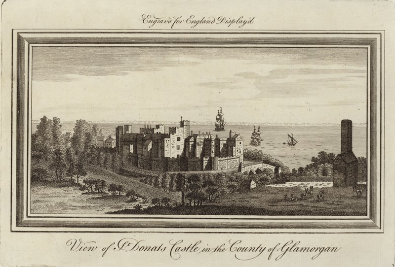 Castello di St Donats da Nathaniel and Samuel Buck