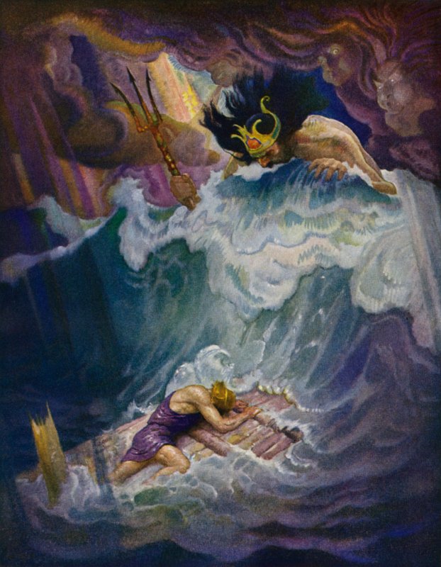 Odissea: La zattera di Ulisse da Newell Convers Wyeth