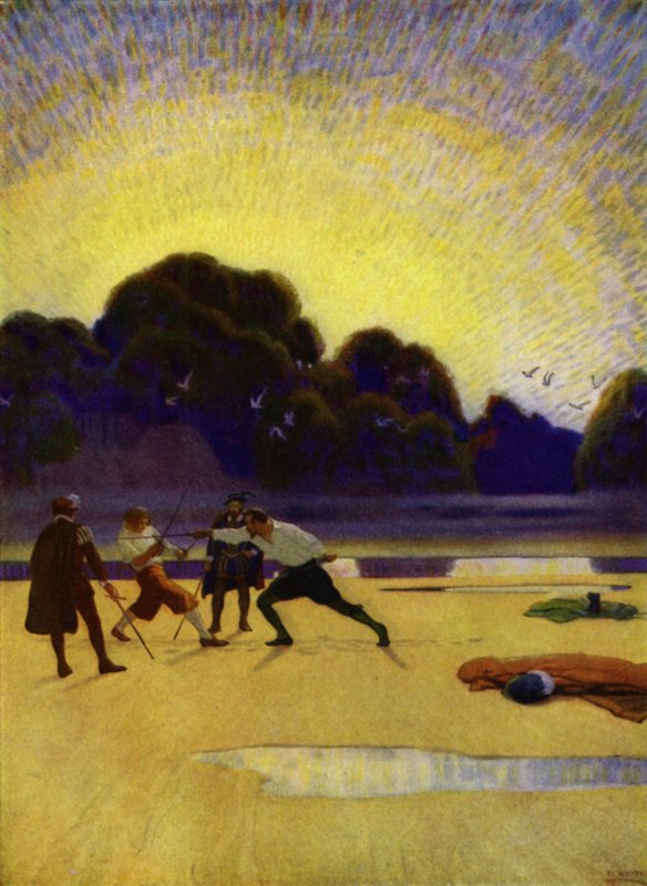 Illustrazione per Westward Ho! di Charles Kingsley da Newell Convers (after) Wyeth