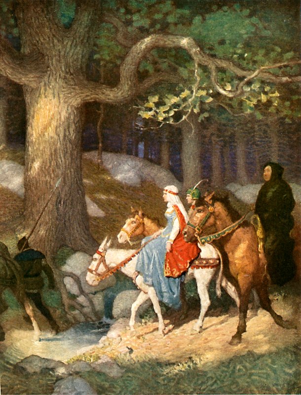 Contadini che si dirigono al torneo da Newell Convers Wyeth