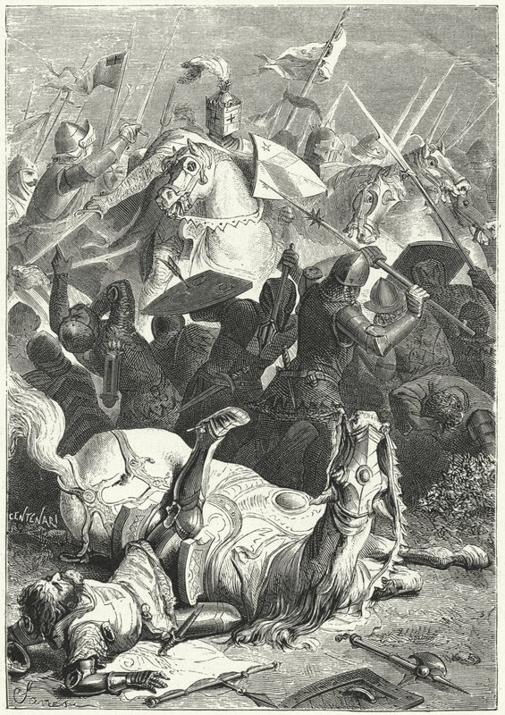 Cattura del gravemente ferito Margravio Ezzelino III da Romano alla battaglia di Torricella da Niccolo Sanesi