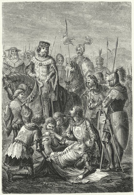La morte di Manfredi di Sicilia nella battaglia di Benevento da Niccolo Sanesi