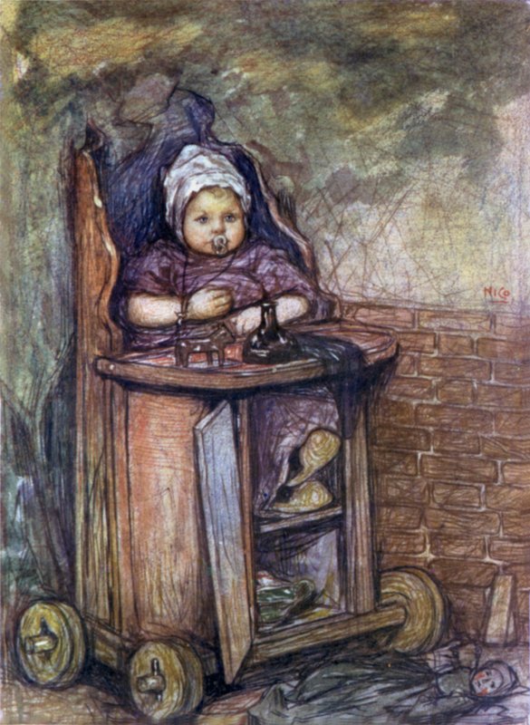 Bambino sulla sedia da Nico Jungman
