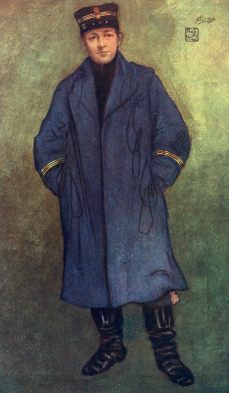Norvegia: capitano norvegese (litografia a colori) da Nico Jungman