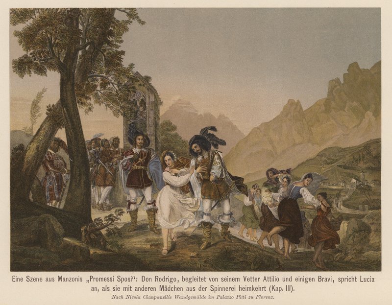 Scena da I Promessi Sposi di Alessandro Manzoni da Nicola Cianfanelli