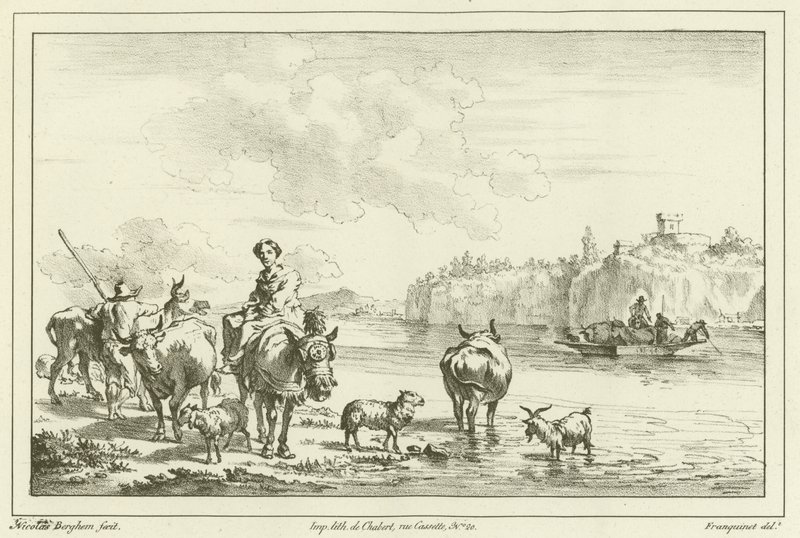 Donna su un mulo da Nicolaes Pietersz. Berchem