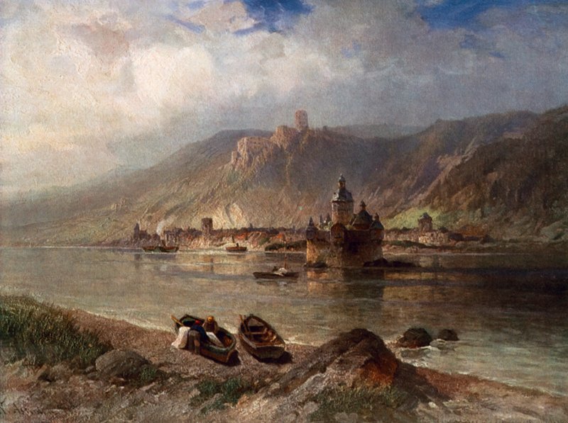 Caub e il Pfalz da Nicolai Astudin