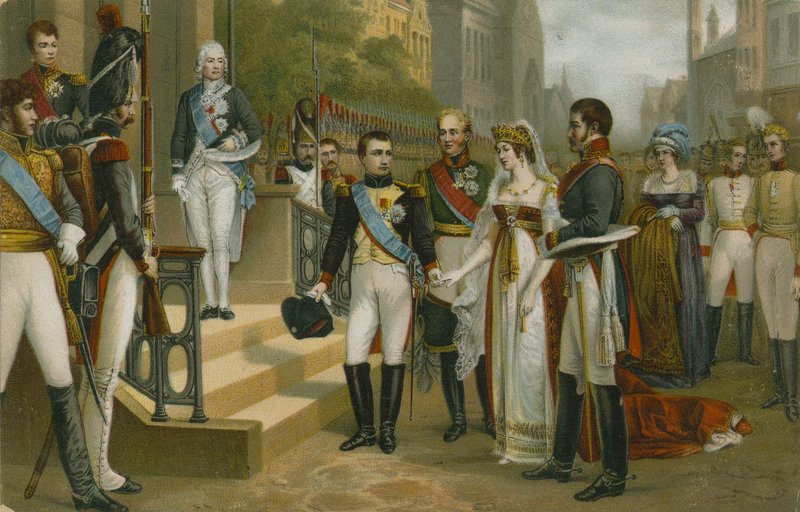Napoleone che riceve la regina Luisa di Prussia a Tilsit, 6 luglio 1807 da Nicolas Louis Francois Gosse