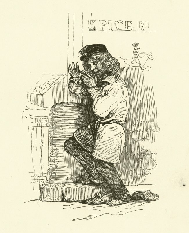 Il Monello (incisione) da Nicolas Toussaint (after) Charlet