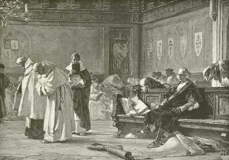 Colombo deriso al consiglio di Salamanca da Nicolo Barabino