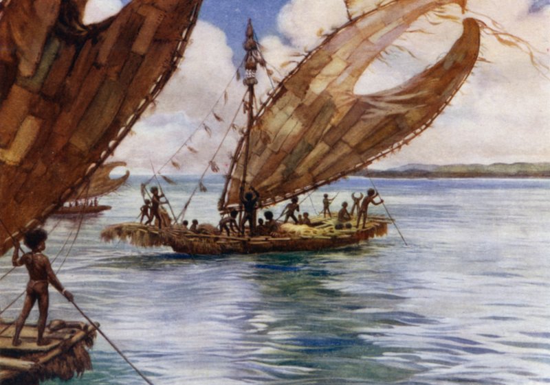 Grandi canoe da commercio, Nuova Guinea britannica da Norman Hardy