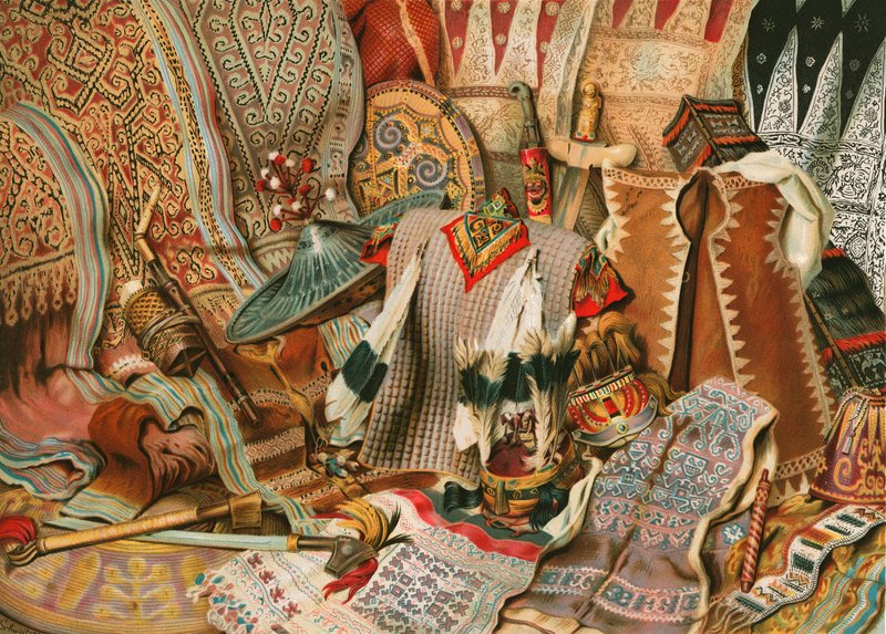 Cultura indonesiana: tessuti e armi dei malesi da North American
