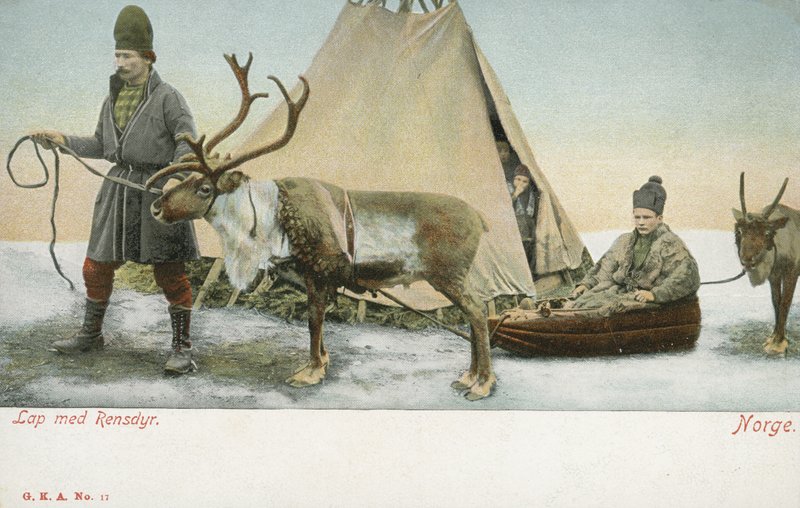 Lapponi con renne, Norvegia da Norwegian Photographer