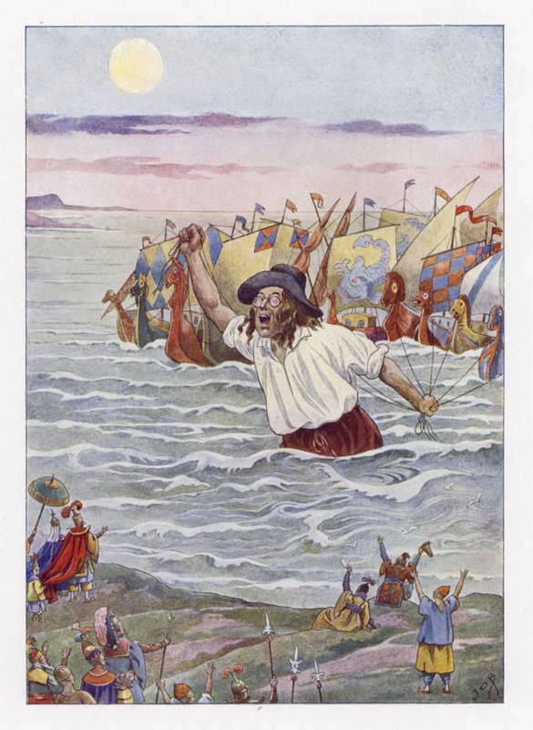 Illustrazione per I viaggi di Gulliver da Onfray de Breville Job
