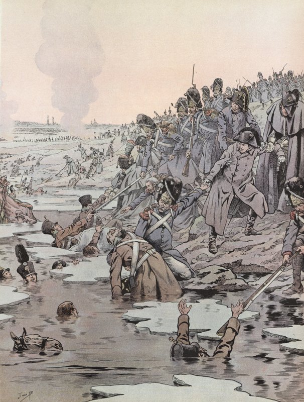 Napoleone alla Battaglia di Austerlitz da Onfray de Breville Job
